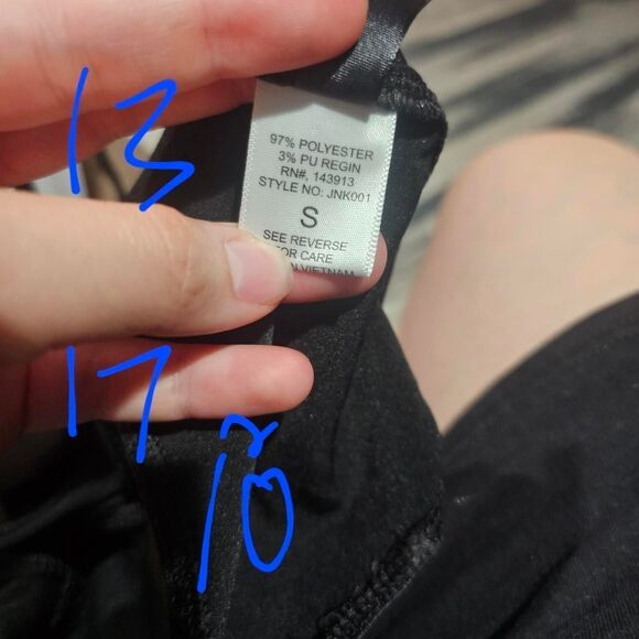 90s pleather gothic latex type crop corset top - Picture 4 of 5